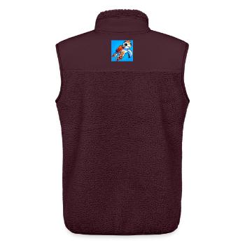 turtle - Unisex Sherpa Gilet by Stanley/Stella - maroon - Back - AI Model Male 178 light (178cm)