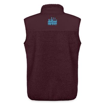 Audio Engineer's Wave Design - Unisex Sherpa Gilet by Stanley/Stella - maroon - Back - AI Model Male 178 light (178cm)