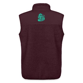 Space Fun Saurus Junior - Unisex Sherpaweste von Stanley/Stella - Maroon - Hinten - AI Model Male 178 light (178cm)