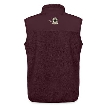 Bäähsonders - the Valais black-nosed sheep - Unisex Sherpa Gilet by Stanley/Stella - maroon - Back - AI Model Male 178 light (178cm)