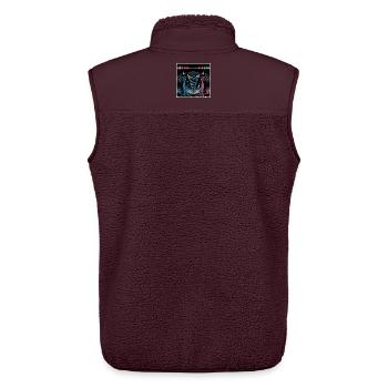 Futuristisches mystisches Spiral-Duo - Unisex Sherpaweste von Stanley/Stella - Maroon - Hinten - AI Model Male 178 light (178cm)