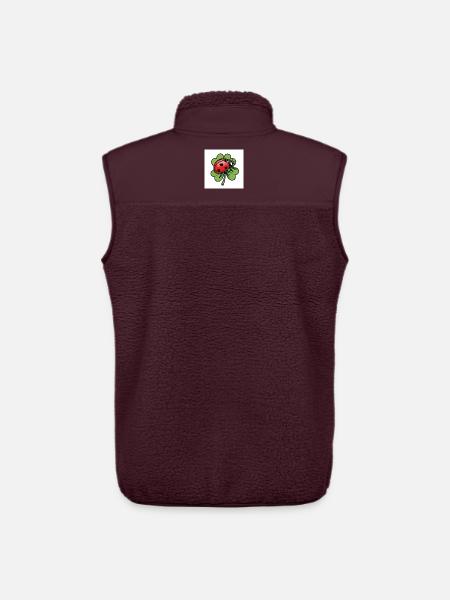 Shamrock with ladybug design - Unisex Sherpa Gilet by Stanley/Stella - maroon