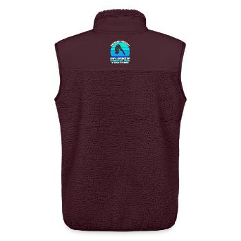 Kunstspringen Turmspringer Sprungbrett - Unisex Sherpaweste von Stanley/Stella - Maroon - Hinten - AI Model Male 178 light (178cm)