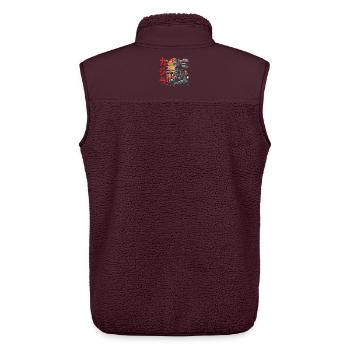 Japanische Monster Katze Mieze - Unisex Sherpaweste von Stanley/Stella - Maroon - Hinten - AI Model Male 178 light (178cm)