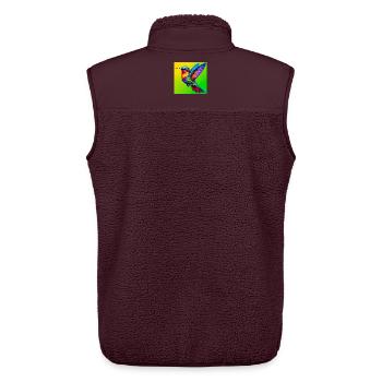 hummingbird - Unisex Sherpa Gilet by Stanley/Stella - maroon - Back - AI Model Male 178 light (178cm)