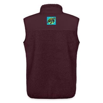 turtle - Unisex Sherpa Gilet by Stanley/Stella - maroon - Back - AI Model Male 178 light (178cm)