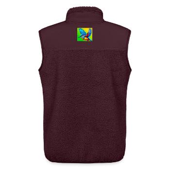 Eisvogel - Unisex Sherpaweste von Stanley/Stella - Maroon - Hinten - AI Model Male 178 light (178cm)