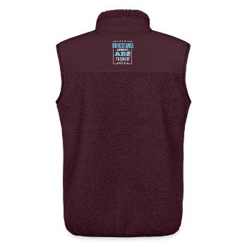 Ruhestand Arbeit ade Freiheit olé Rente Pension - Unisex Sherpaweste von Stanley/Stella - Maroon - Hinten - AI Model Male 178 light (178cm)
