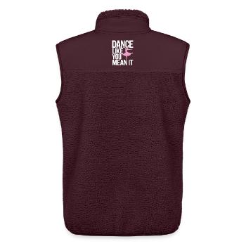 Tanzen Sie, wie Sie es meinen Typografie Design - Unisex Sherpaweste von Stanley/Stella - Maroon - Hinten - AI Model Male 178 light (178cm)