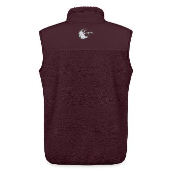 Für Croia - Unisex Sherpaweste von Stanley/Stella - Maroon - Hinten - AI Model Male 178 light (178cm)