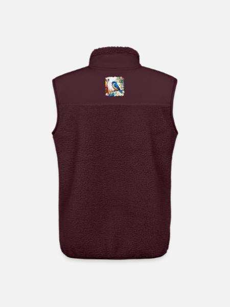 Blauer Vogel im abstrakten Farbmeer - Unisex Sherpaweste von Stanley/Stella - Maroon
