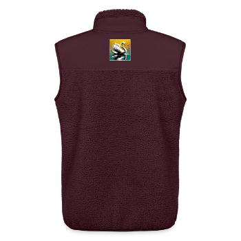 swan - Unisex Sherpa Gilet by Stanley/Stella - maroon - Back - AI Model Male 178 light (178cm)