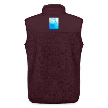 Une goutte de What If : First Edition - Veste sans manches sherpa unisexe Stanley/Stella - maroon - Dos - AI Model Male 178 light (178cm)