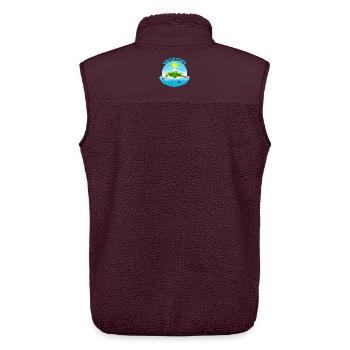 Tropische Inselidylle Stranddesign - Unisex Sherpaweste von Stanley/Stella - Maroon - Hinten - AI Model Male 178 light (178cm)