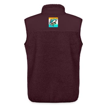 Hai - Unisex Sherpaweste von Stanley/Stella - Maroon - Hinten - AI Model Male 178 light (178cm)