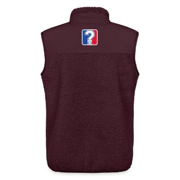 Question Mark League Icon – Sportfan - Unisex Sherpaweste von Stanley/Stella - Maroon - Hinten - AI Model Male 178 light (178cm)