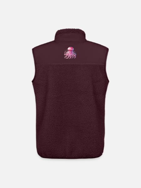 Qualle Meerestiere Karneval Tentakeln Feuerqualle - Unisex Sherpaweste von Stanley/Stella - Maroon