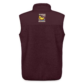 Muskulöse Banane: Bananen Training - Unisex Sherpaweste von Stanley/Stella - Maroon - Hinten - AI Model Male 178 light (178cm)