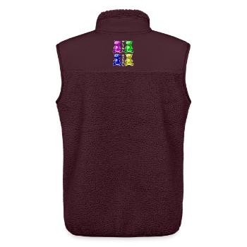 GUMMIBÄREN MEINE BANDE - Unisex Sherpaweste von Stanley/Stella - Maroon - Hinten - AI Model Male 178 light (178cm)
