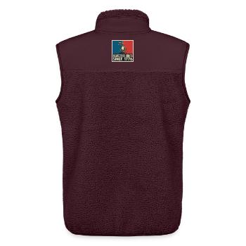 Portland Widerstand Frosch - USA Protest T-Shirt - Unisex Sherpaweste von Stanley/Stella - Maroon - Hinten - AI Model Male 178 light (178cm)