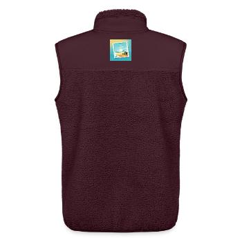 Summer at the beach - Unisex Sherpaweste von Stanley/Stella - Maroon - Hinten - AI Model Male 178 light (178cm)