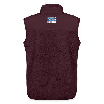 Brooklyn Sound Vibes City Beat Expression - Unisex Sherpaweste von Stanley/Stella - Maroon - Hinten - AI Model Male 178 light (178cm)