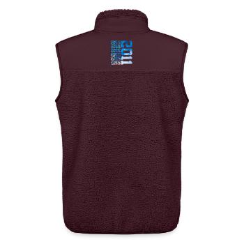 LIMITED EDITION 2011 15 JAHRE 15. GEBURTSTAG - Unisex Sherpaweste von Stanley/Stella - Maroon - Hinten - AI Model Male 178 light (178cm)