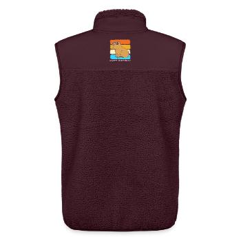 Happy birthday - Unisex Sherpaweste von Stanley/Stella - Maroon - Hinten - AI Model Male 178 light (178cm)