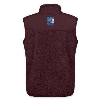 Lustiges Katze Keine Motivation Spruch - Unisex Sherpaweste von Stanley/Stella - Maroon - Hinten - AI Model Male 178 light (178cm)