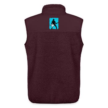 Heavy-Metal-Gitarristen-Poster - Unisex Sherpaweste von Stanley/Stella - Maroon - Hinten - AI Model Male 178 light (178cm)