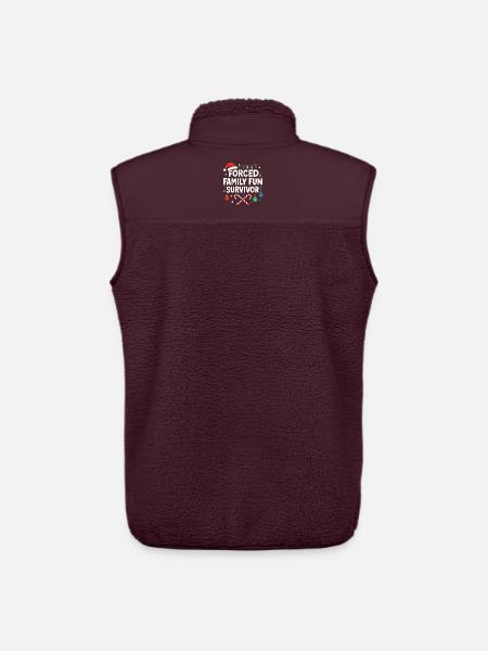 Forced Family Fun Survivor Weihnachten Xmas Humor - Unisex Sherpaweste von Stanley/Stella - Maroon