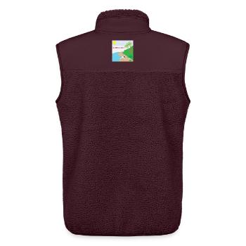 Summer-villa - Unisex Sherpa Gilet by Stanley/Stella - maroon - Back - AI Model Male 178 light (178cm)