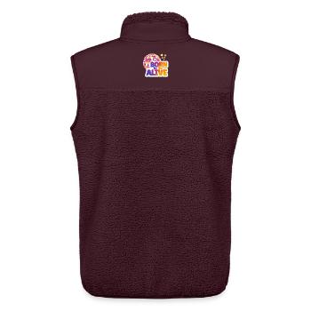 Geboren, um lebendig zu sein - Unisex Sherpaweste von Stanley/Stella - Maroon - Hinten - AI Model Male 178 light (178cm)