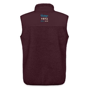 Vintage 1972 Judo Club Retro Birth Year Gift - Unisex Sherpa Gilet by Stanley/Stella - maroon - Back - AI Model Male 178 light (178cm)