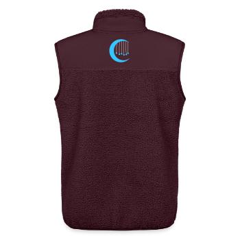 Blauer Mond mit Windspiel - Unisex Sherpaweste von Stanley/Stella - Maroon - Hinten - AI Model Male 178 light (178cm)