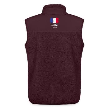 La Grave - Unisex Sherpa Gilet by Stanley/Stella - maroon - Back - AI Model Male 178 light (178cm)