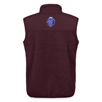 Geburtstag Party Team Spruch - Unisex Sherpaweste von Stanley/Stella - Maroon - Hinten - AI Model Male 178 light (178cm)