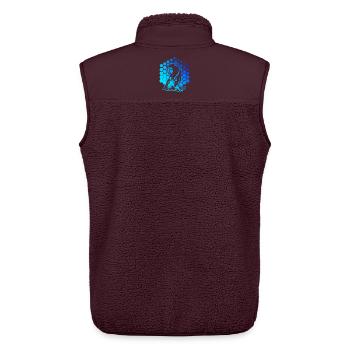 Floorball Love Clear Look for Floorball - Unisex Sherpa Gilet by Stanley/Stella - maroon - Back - AI Model Male 178 light (178cm)