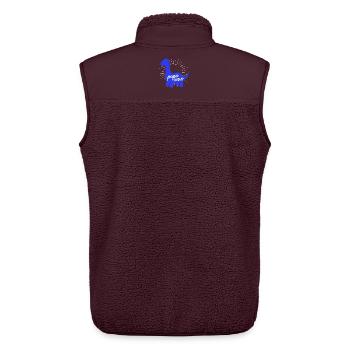Papasaurier T-Rex Dinosaurier Vaterschaft Daddysaur - Unisex Sherpaweste von Stanley/Stella - Maroon - Hinten - AI Model Male 178 light (178cm)