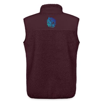 Kurz und klar Windsurfing - Unisex Sherpaweste von Stanley/Stella - Maroon - Hinten - AI Model Male 178 light (178cm)