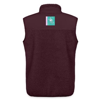  Clean Core Bubble Bear - Unisex Sherpaweste von Stanley/Stella - Maroon - Hinten - AI Model Male 178 light (178cm)