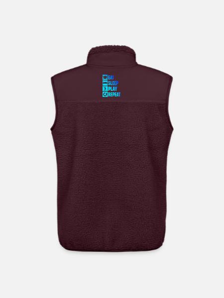 Œuvres modernes de floorball - Veste sans manches sherpa unisexe Stanley/Stella - maroon