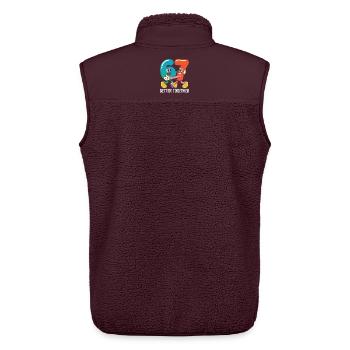 Sechs und Sieben: Besser zusammen - Unisex Sherpaweste von Stanley/Stella - Maroon - Hinten - AI Model Male 178 light (178cm)