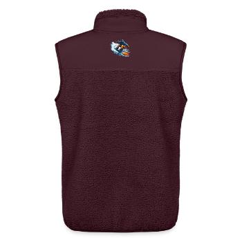 Snowboarder in Action – Winter Sport Design - Unisex Sherpaweste von Stanley/Stella - Maroon - Hinten - AI Model Male 178 light (178cm)