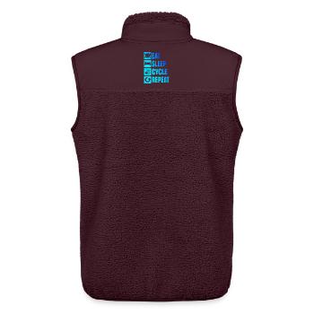 I love road bikes, cool design for racing bikes - Unisex Sherpa Gilet by Stanley/Stella - maroon - Back - AI Model Male 178 light (178cm)