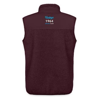 Vintage 1964 – Sailing Club Retro Birth Year - Unisex Sherpa Gilet by Stanley/Stella - maroon - Back - AI Model Male 178 light (178cm)