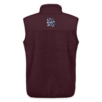 Ocean animals - Unisex Sherpaweste von Stanley/Stella - Maroon - Hinten - AI Model Male 178 light (178cm)