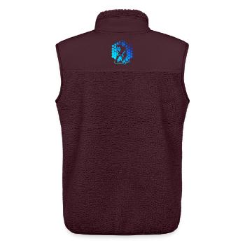 Floorball Fans aufgepasst schlichtes Statement - Unisex Sherpaweste von Stanley/Stella - Maroon - Hinten - AI Model Male 178 light (178cm)