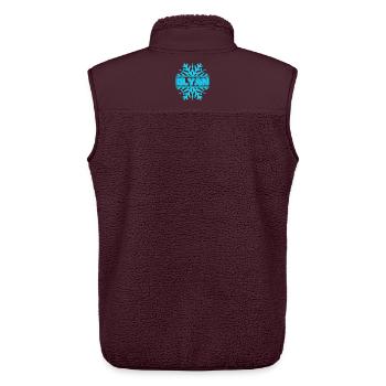Elyan - Veste sans manches sherpa unisexe Stanley/Stella - maroon - Dos - AI Model Male 178 light (178cm)