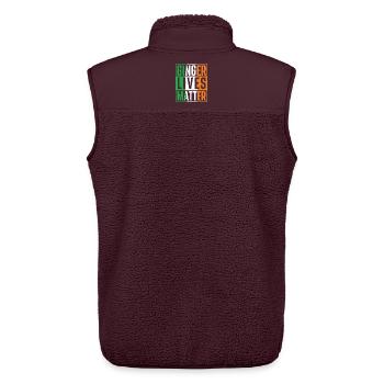 Ginger Lives Matter St Patrick’s St. Paddys - Unisex Sherpaweste von Stanley/Stella - Maroon - Hinten - AI Model Male 178 light (178cm)